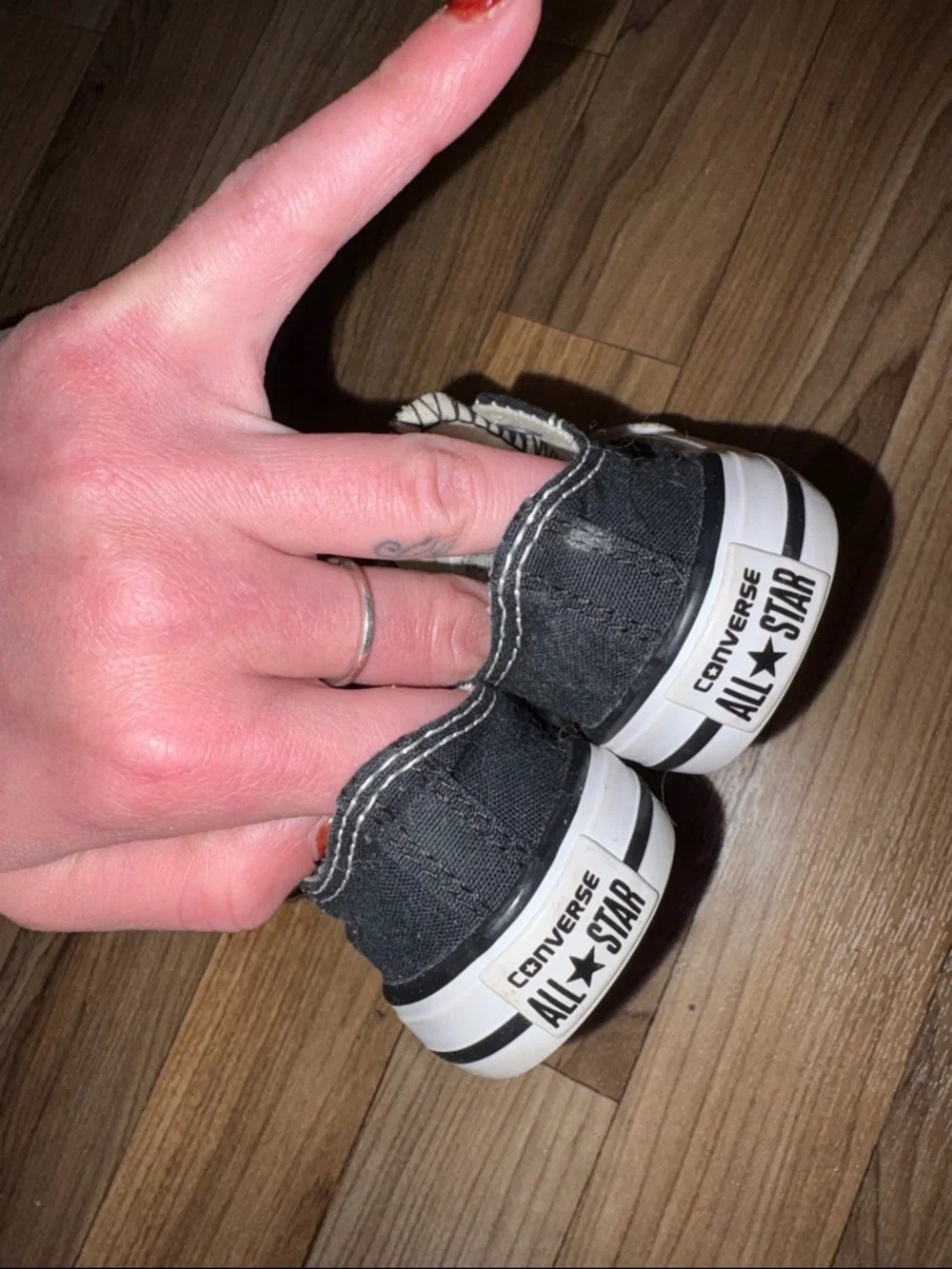 Baby Converse Black and White Low-Top Sneakers